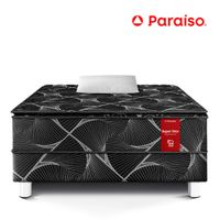 Cama Super Star Negro 1.5 Plaza