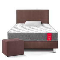 Dormitorio Su Majestad de Lujo 1.5 Plaza Chocolate + Puff