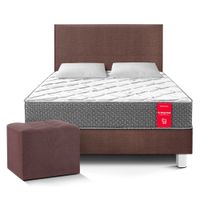 Dormitorio Su Majestad de Lujo 2 Plazas Chocolate + Puff