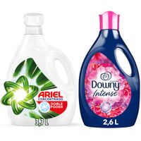 Detergente Lq Ariel Doble Poder 3.7L + Suavizante Downy Floral 2.6L