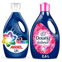Detergente Líquido Ariel Color 2.8L + Suavizante Downy Floral 2.6L