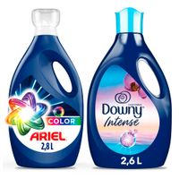 Detergente Líquido Ariel Color 2.8L + Suavizante Downy Amanecer 2.6L