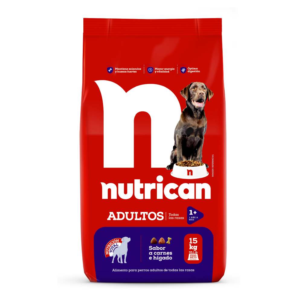Nutrican Nutricion Total Adultos Sabor a Carnes e Hígados 15Kg