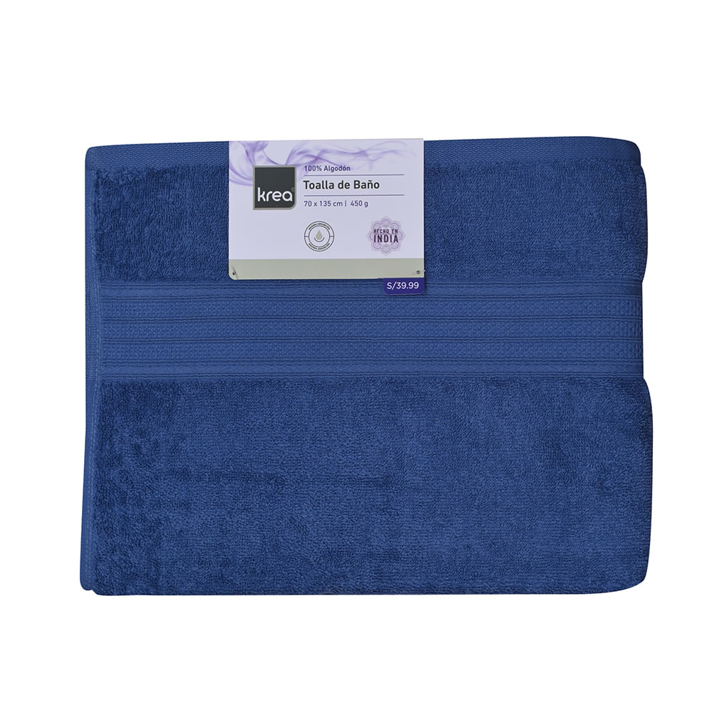 Toalla Baño Krea 70x135cm 450gsm Azul