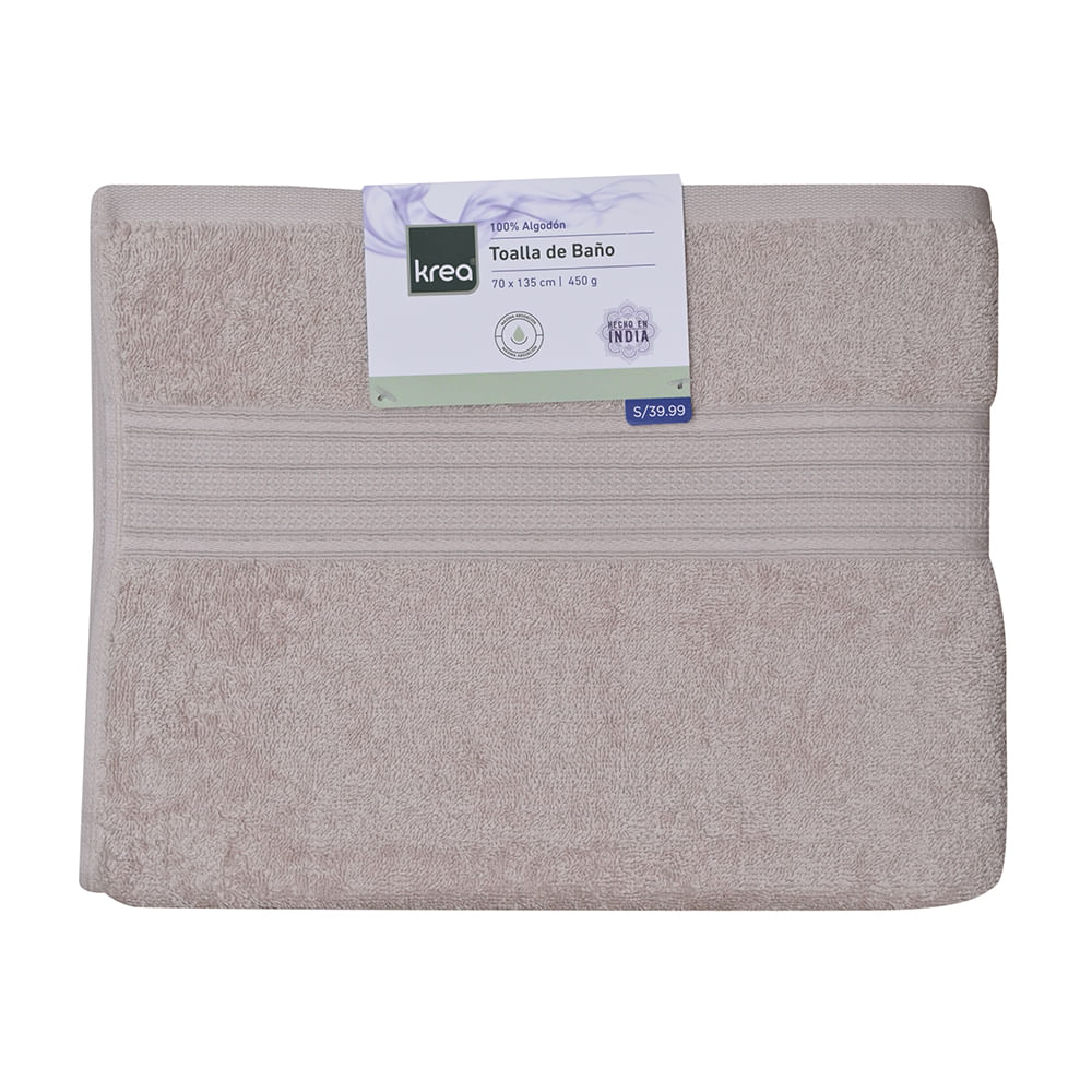 Toalla Baño Krea 70x135cm 450gsm Ecru