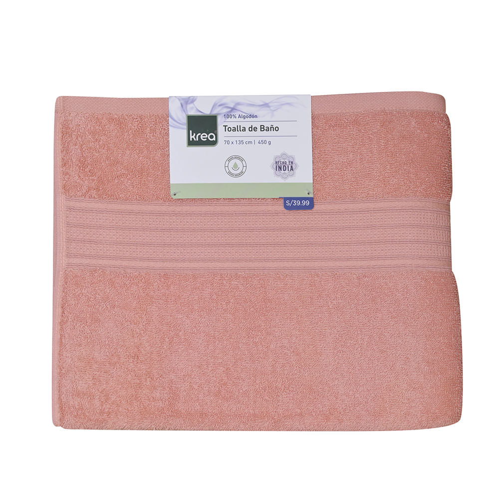 Toalla Baño Krea 70x135cm 450gsm Rosado