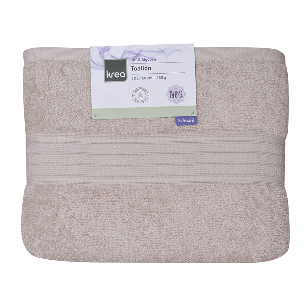 Toallon Krea 90x150cm 450gsm Ecru