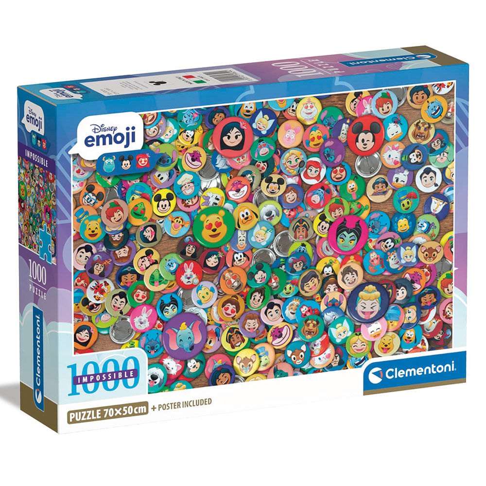 Rompecabeza Clementoni 1000 pzs Imposible Disney Multicolor