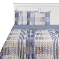 Cubrecama Estampada Krea King Plaza Microfibra Sup Bloques