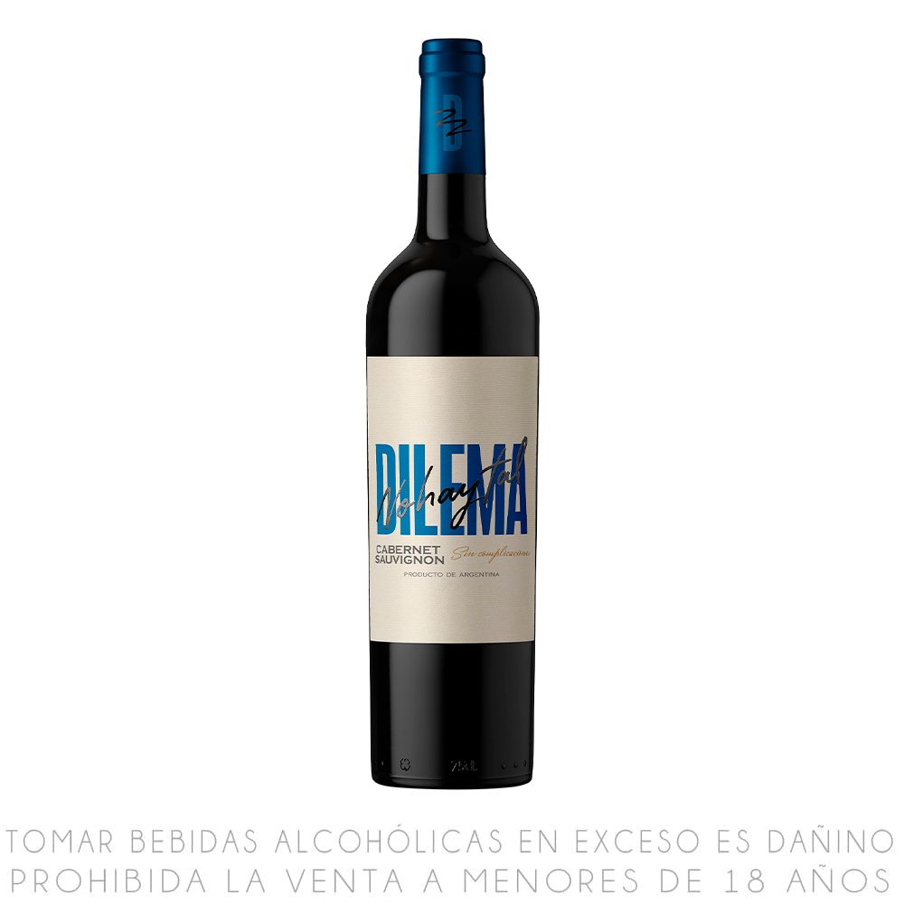 Vino Tinto Cabernet Sauvignon Dilema Botella 750ml