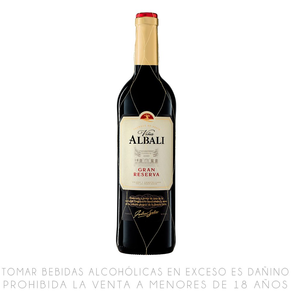 Vino Tinto Tempranillo Viña Albali Gran Reserva Botella 750ml