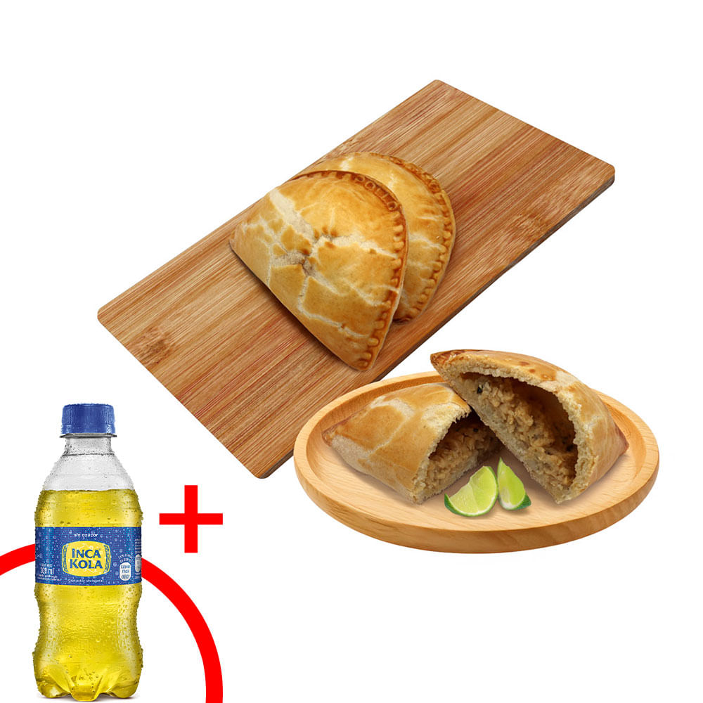 Combo 2un Empanada de Pollo + Gaseosas Botella 300ml