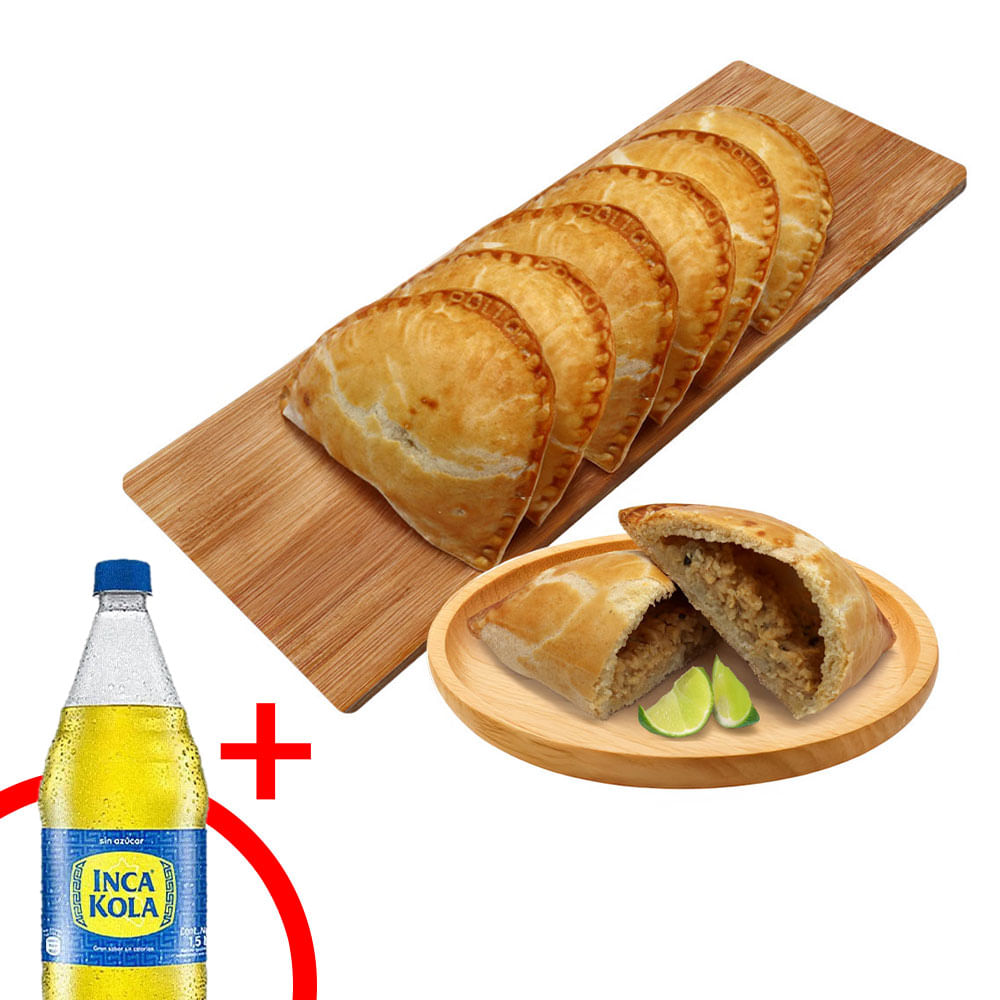 Combo 6un Empanada de Pollo + Gaseosas Botella 1.5L