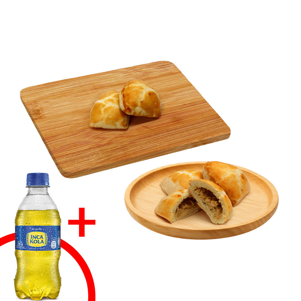 Combo 2un Empanada Cocktail de Pollo + Gaseosa Botella 300ml