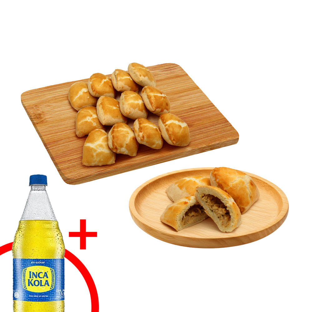 Combo 12un Empanada Cocktail de Pollo + Gaseosa Botella 1.5L