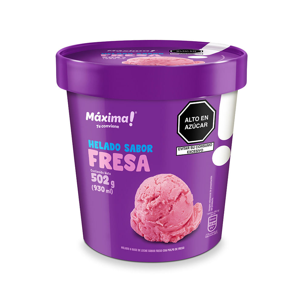Helado Máxima Sabor Fresa 930ml