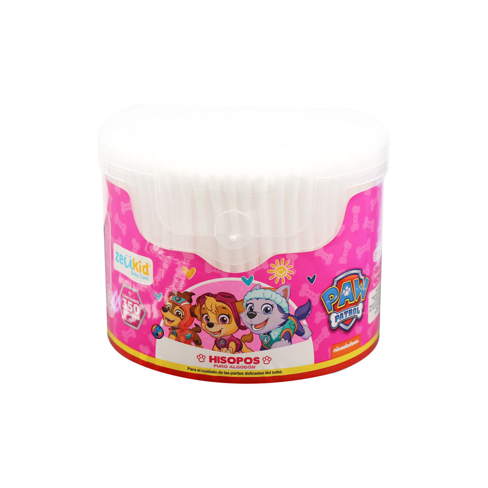 Hisopos Zeukid Paw Patrol Rosado 350un