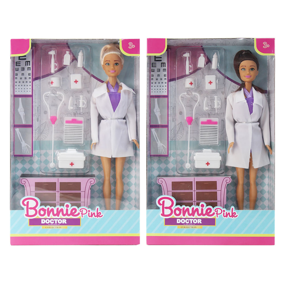 Muñeca Bonnie Pink con Set de Doctor Surtido