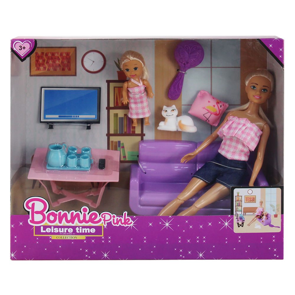 Set Muñeca con de Sala Bonnie Pink