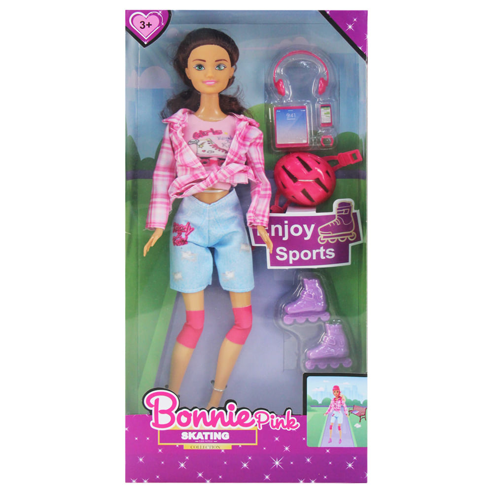 Set Muñeca con de Skate Bonnie Pink