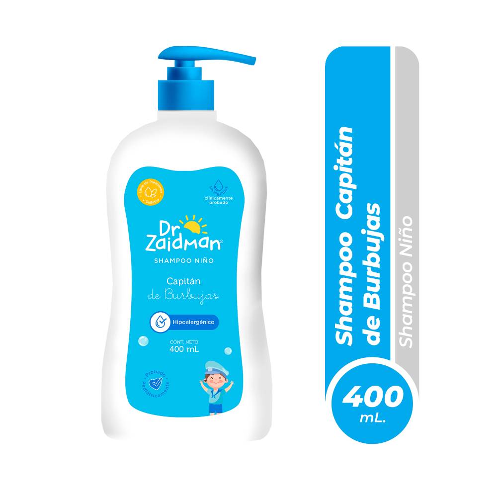 Shampoo para Niños Dr Zaidman Capitán de Burbujas 400ml