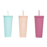 Vaso Plástico Krea Grande con Bombilla