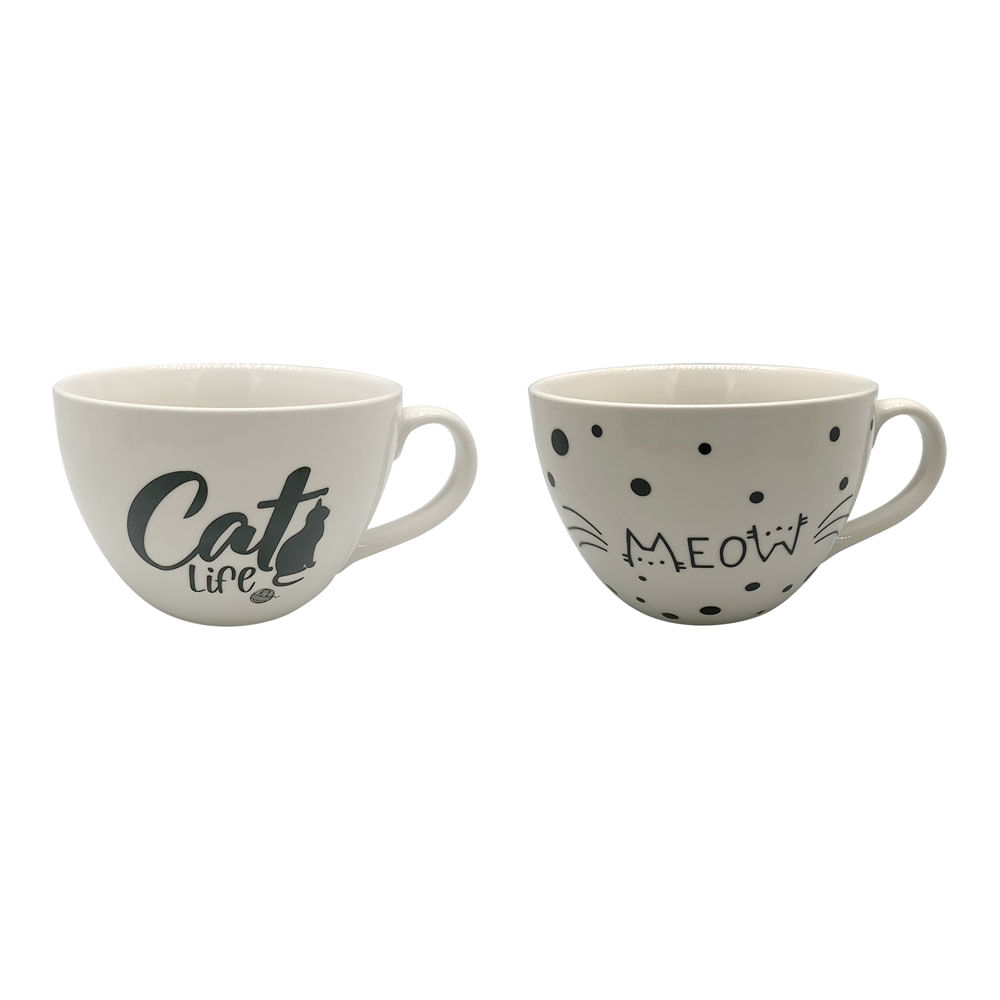 Taza Krea Print Diseño Gato 450ml Surtido