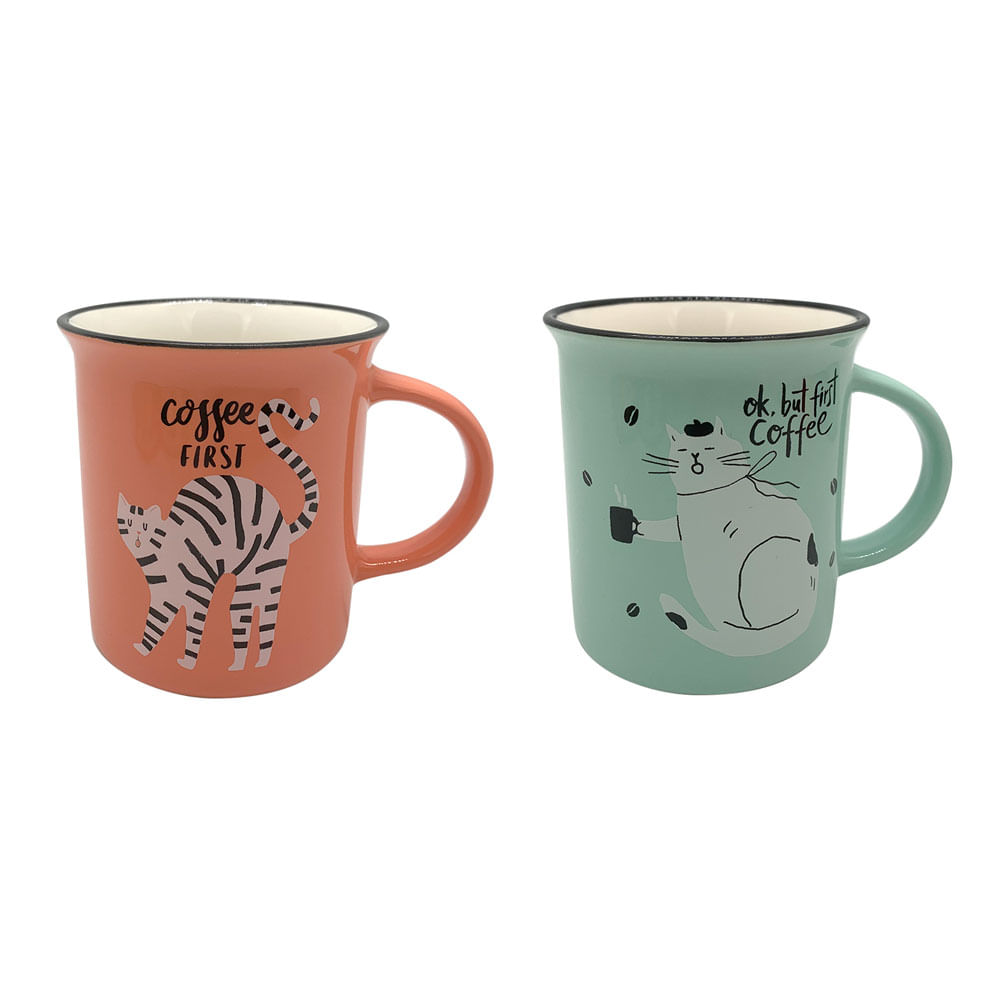 Taza Krea Color Print Diseño Mascota 315ml Surtido