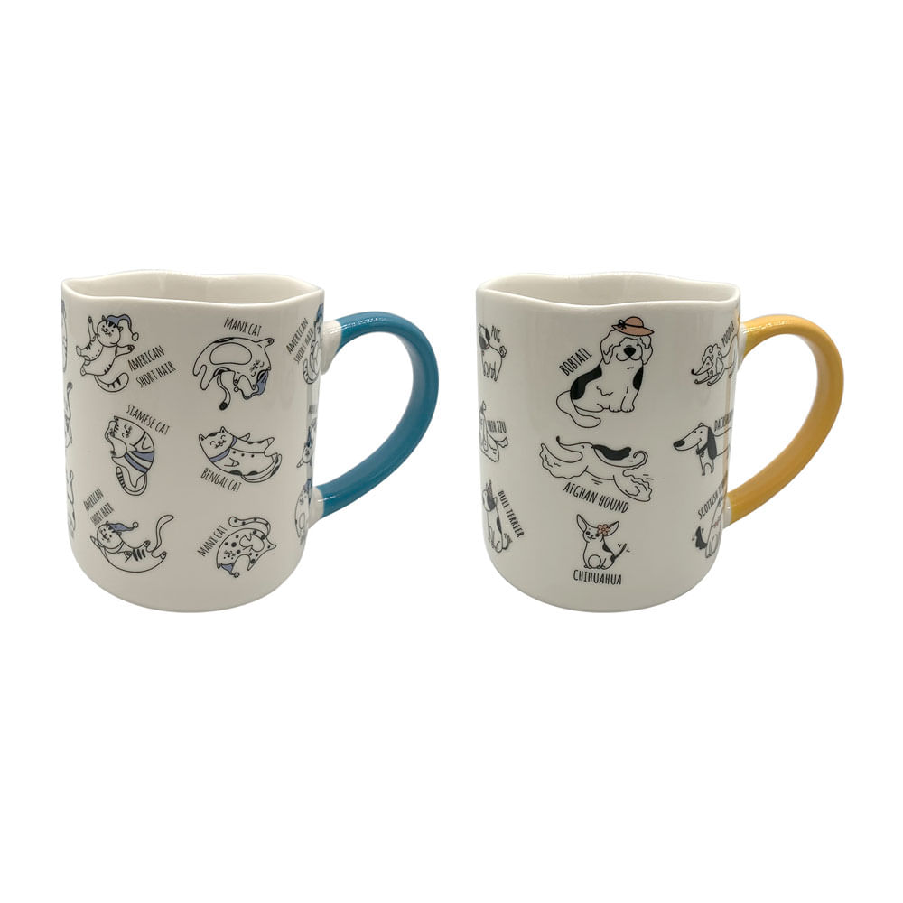 Taza Krea Cats and Dogs 370ml Surtido