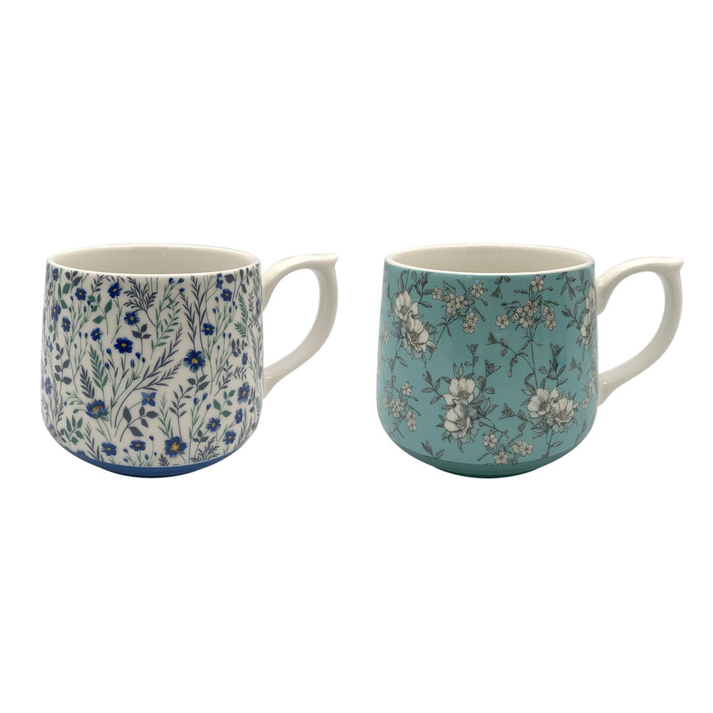 Taza Krea Romántico Flowers 450ml Surtido