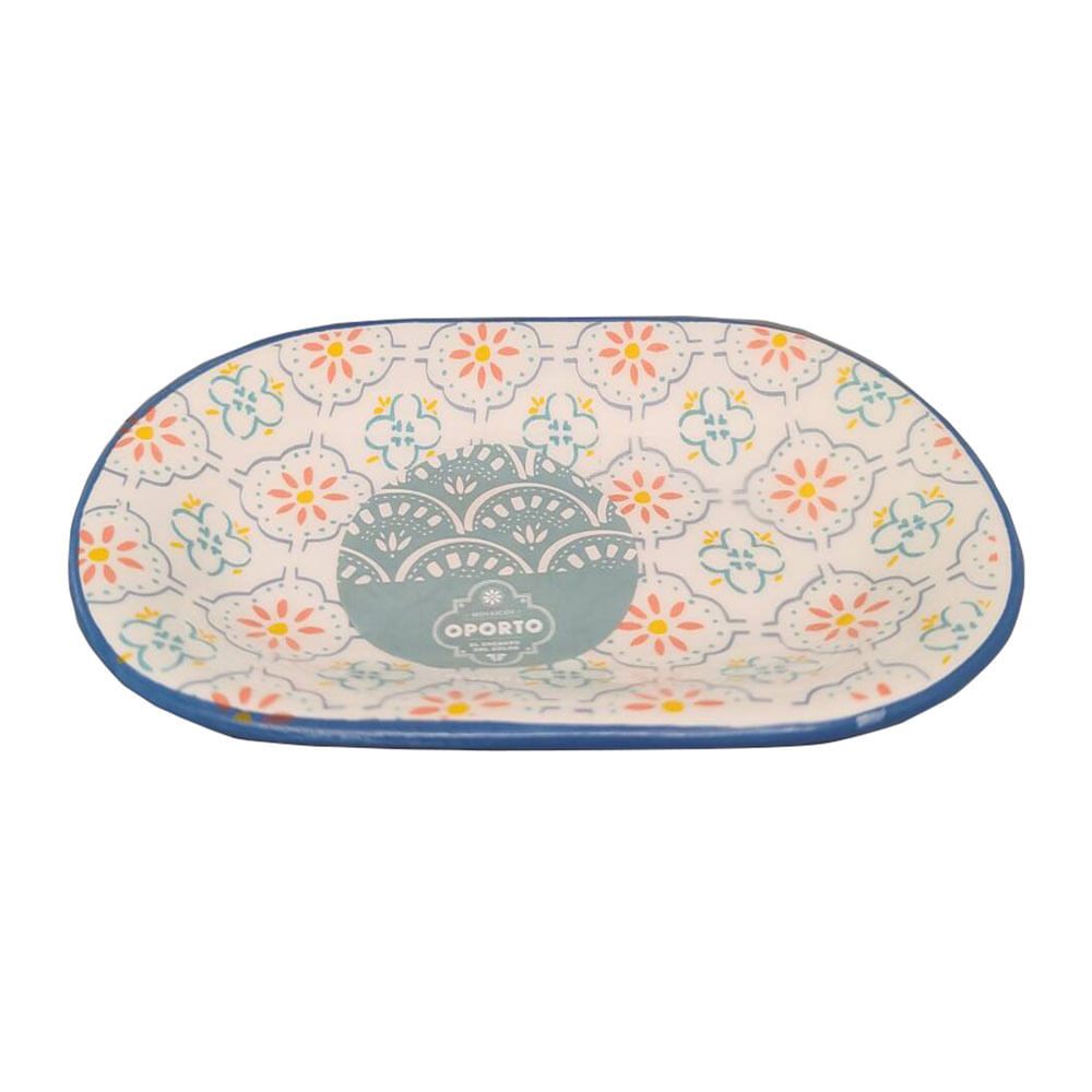 Plato Piqueo Krea con Print L Oporto