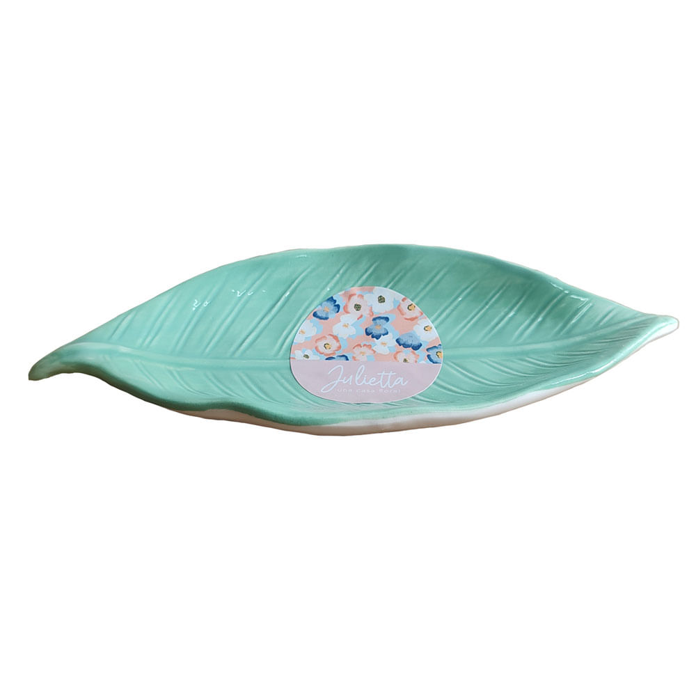 Plato Alargado Krea Hoja 21x7.3x2cm Julieta