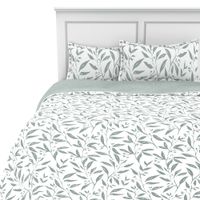 Funda Plumón Krea Estampada 2 Plazas Microfibra Botánico