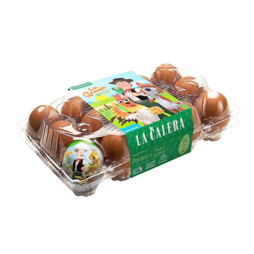 Huevos la Calera: Huevos Pardos 14un + Huevo Sorpresa