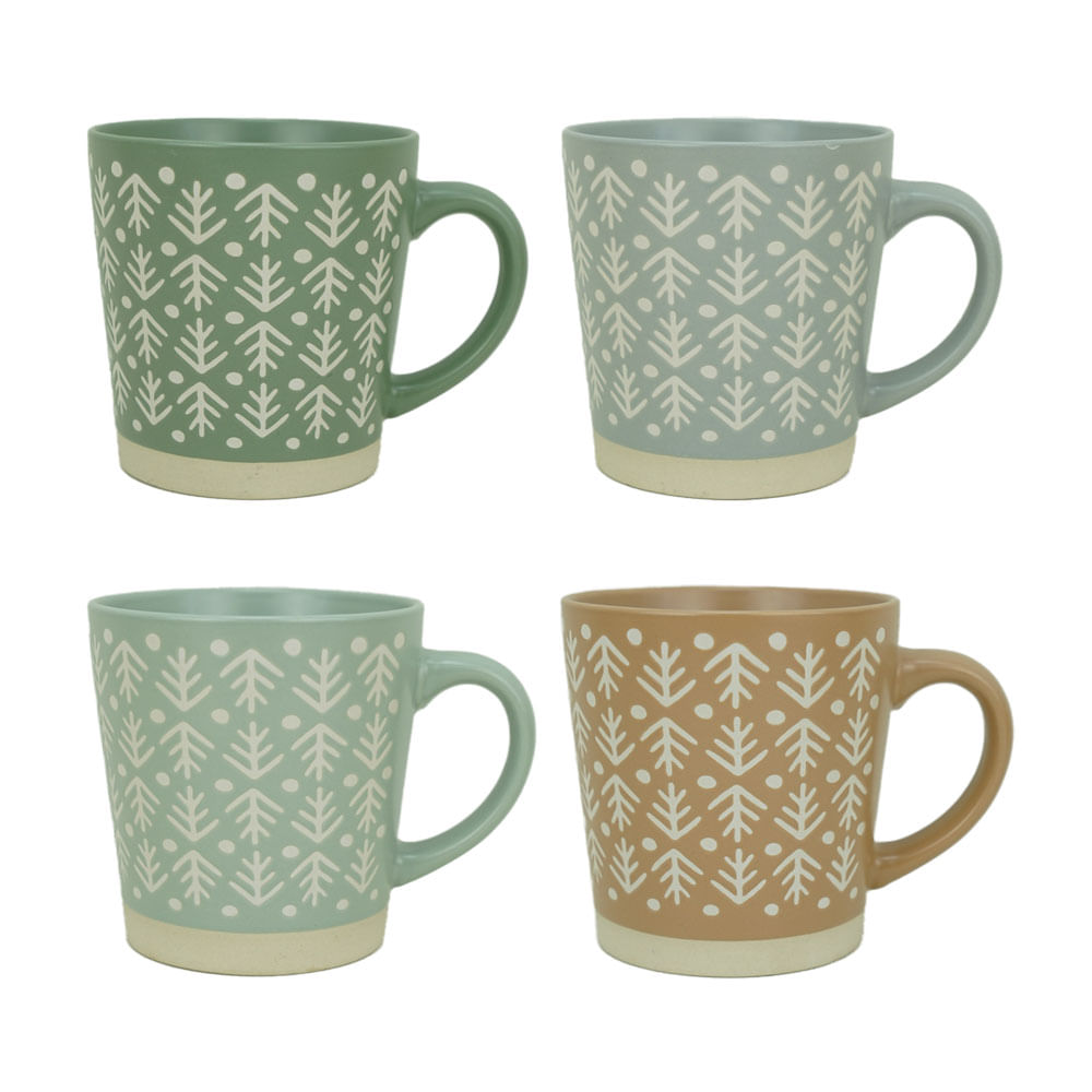 Taza Krea Cónico Estampado Grabado 500ml Surtido