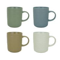 Taza Krea Emboss Color Mate 410ml Surtido