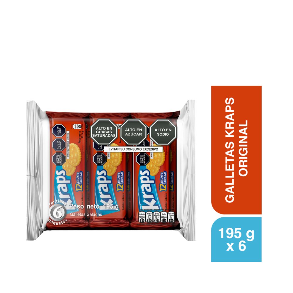 Sixpack Galletas Saladas Kraps 32.5g