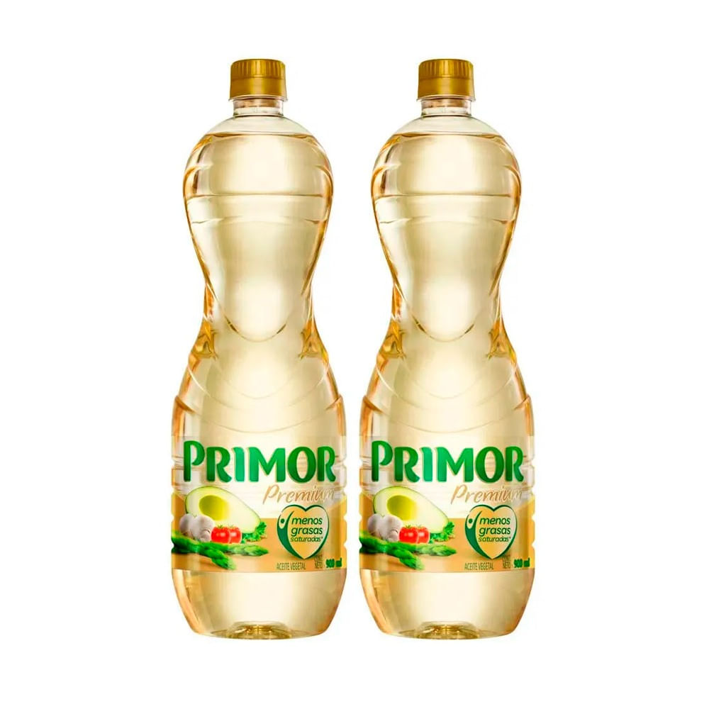 Twopack Aceite Vegetal Primor Premium 900ml