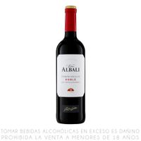 Vino Tinto Tempranillo Viña Albali Roble Botella 750ml