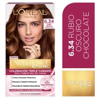 Tinte para Cabello 6.34 Rubio Oscuro Chocolate Creme Caja 162.5 ml