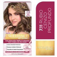 Tinte para Cabello 7.11 Rubio Cenizo Profundo Creme Caja 162.5 ml