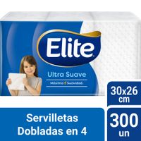 Servilletas Dobladas en 4 Elite Paquete 300 Unidades