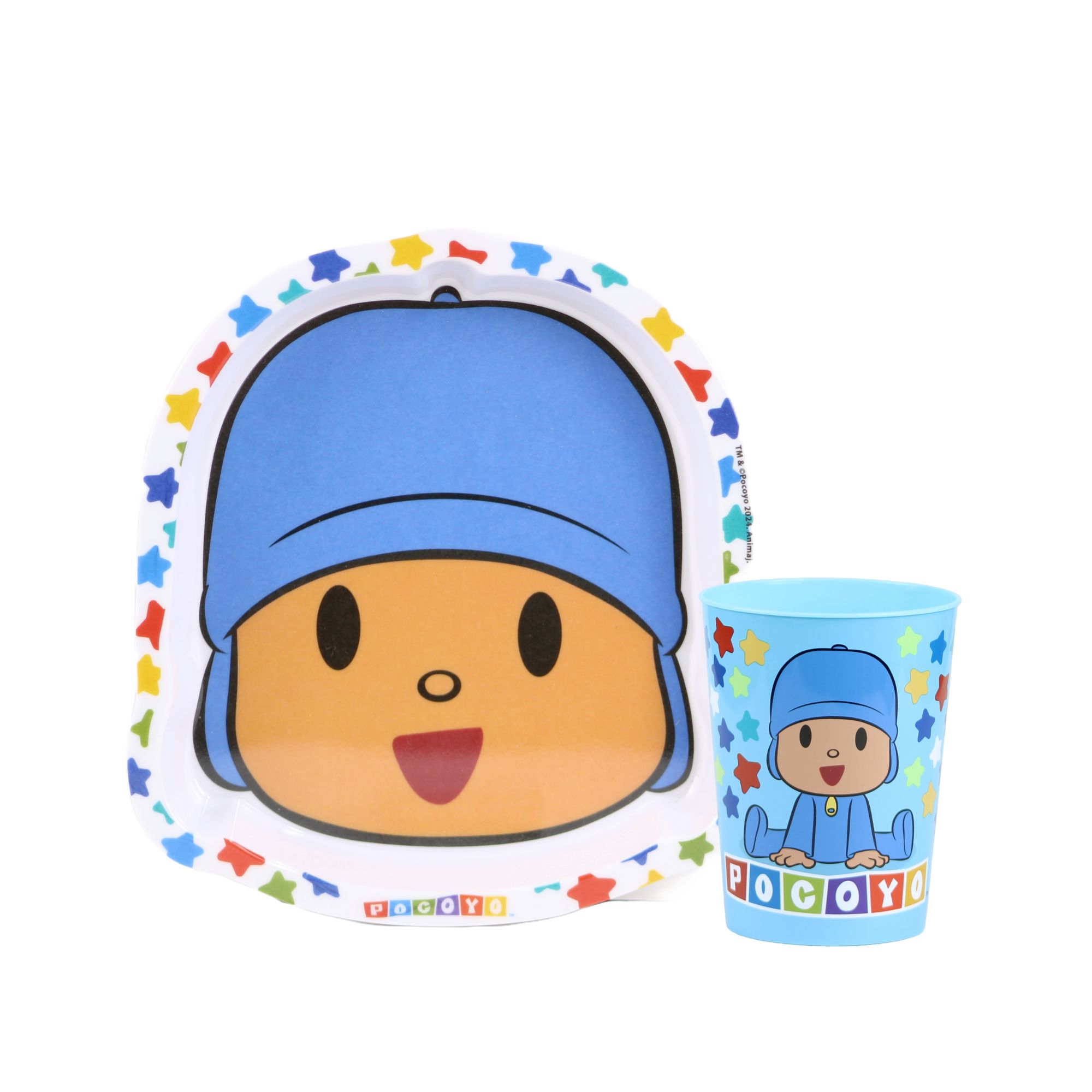 Set Plato Scool Forma con Vaso Pocoyo