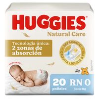 Pañales Huggies Natural Care Talla RN 20un