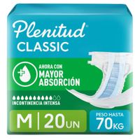 Pañales para Adulto Plenitud Classic Talla M 20un
