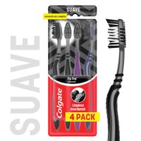 Cepillo de Dientes Colgate Zig Zag Carbón Suave 4un