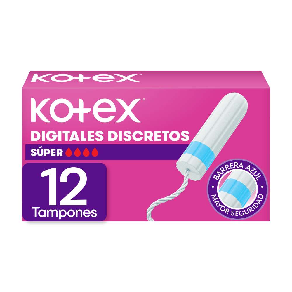 Tampones Digitales Kotex Súper 12un