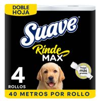 Papel Higiénico Doble Hoja Suave Rindemax 4un