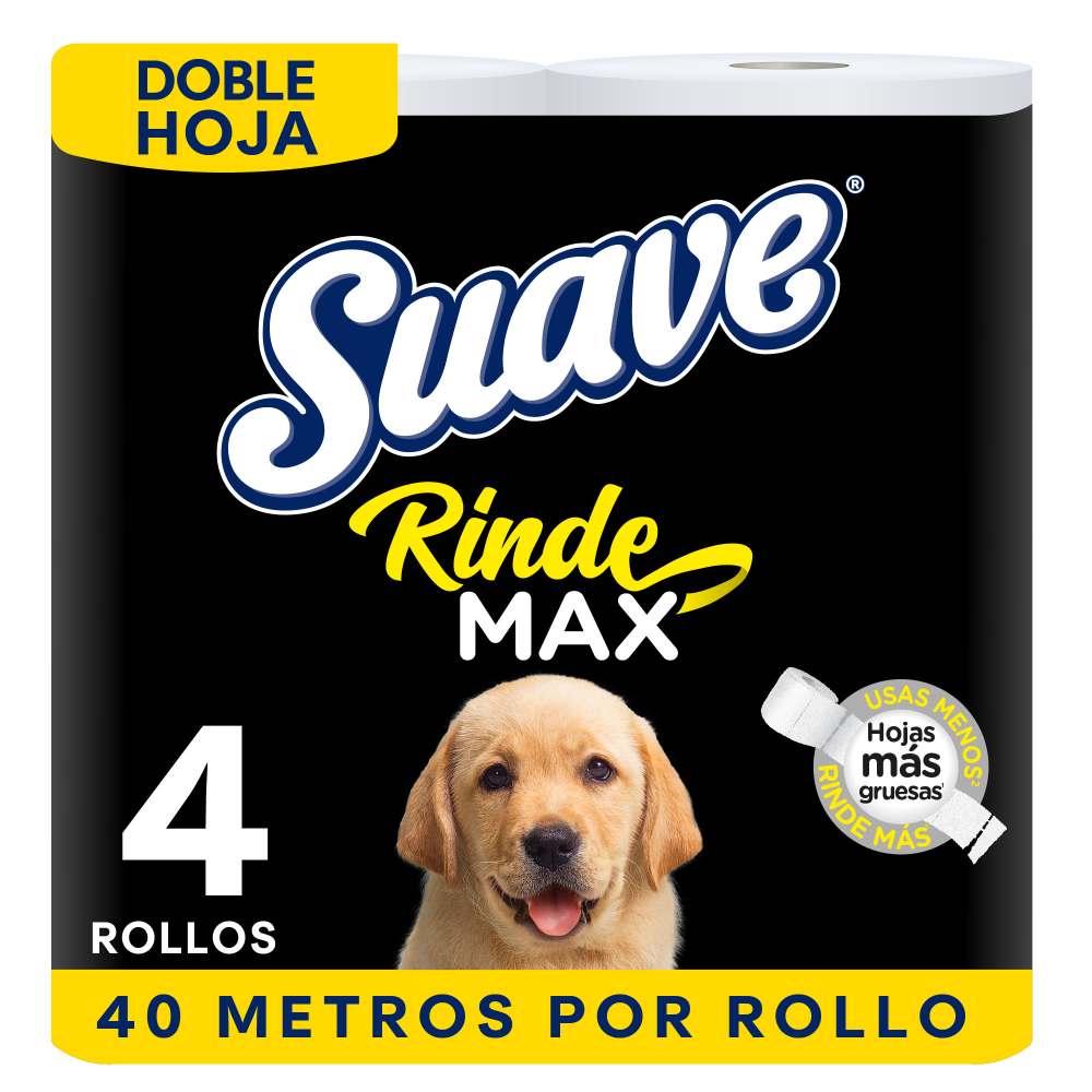 Papel Higiénico Doble Hoja Suave Rindemax 4un