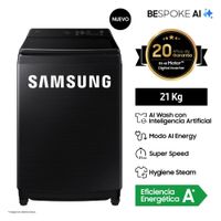 Lavadora Samsung AI Wash EcoBubble 21kg Negra